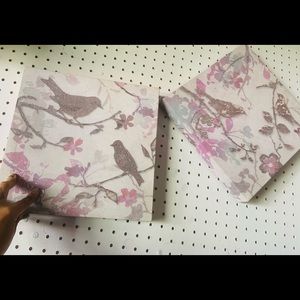 Birds & Flowers Wall Art Canvas